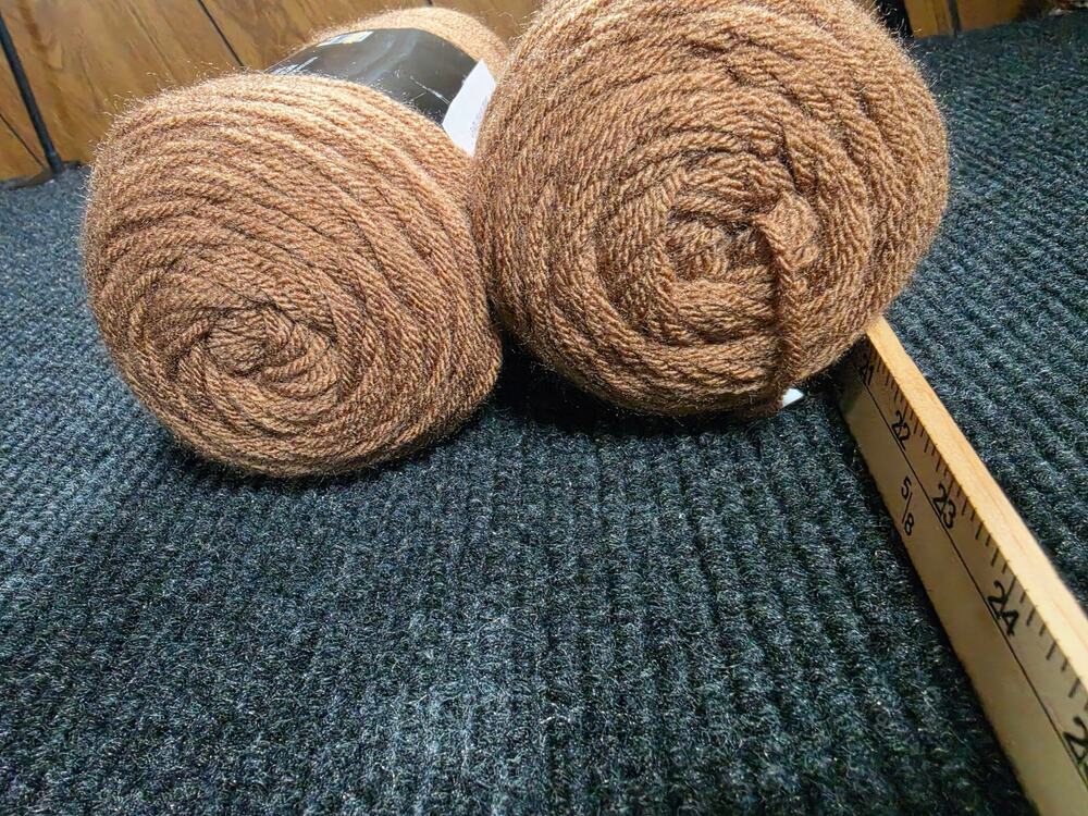 Red Heart Super Saver Yarn Cafe Latte Lot of 2 7oz